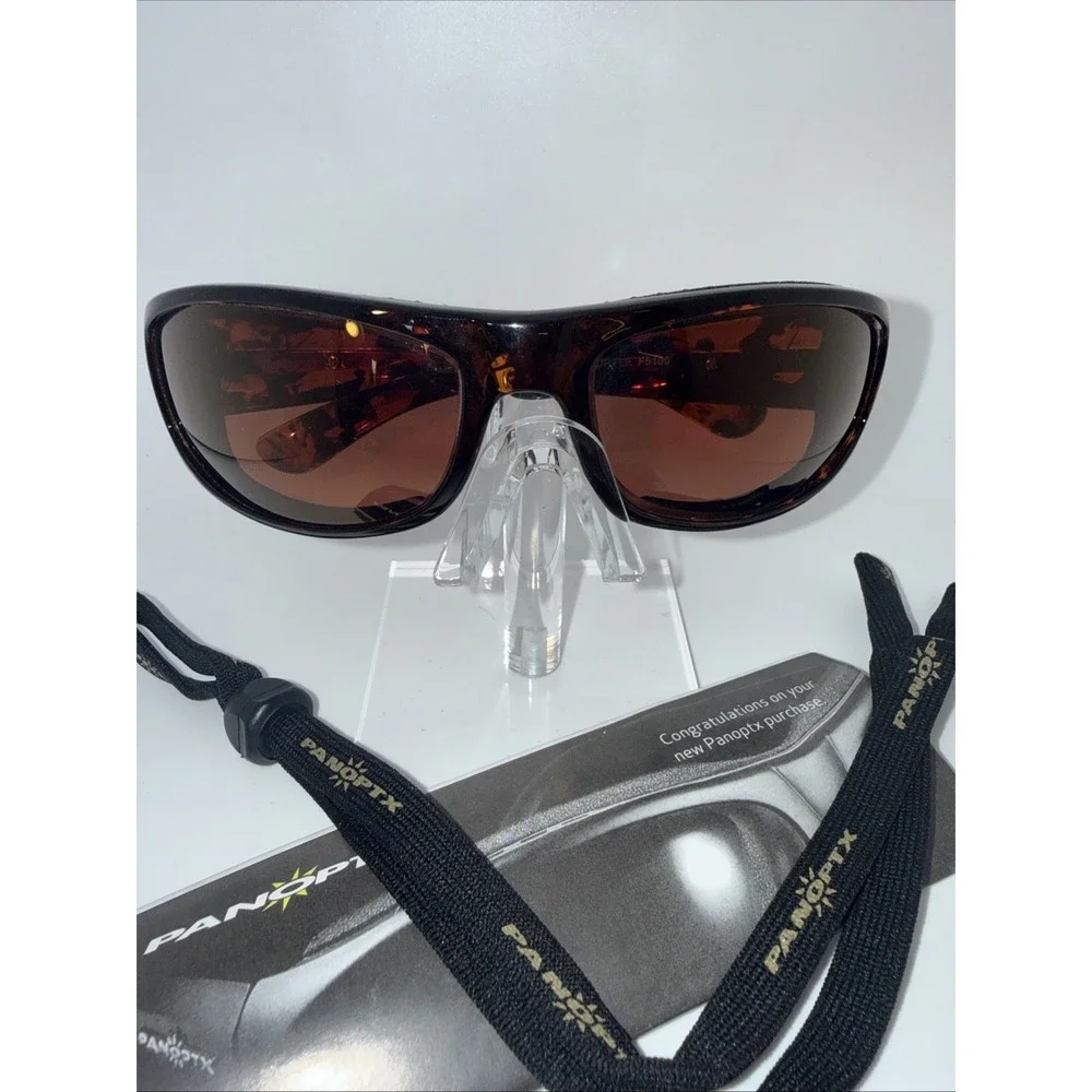 Panoptx VORTEX Official Sunglasses Motorcycle Tortoise Frame Foam- Strap & Cloth